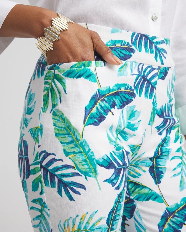 Brigitte Tropical Pull-On Cropped Pants - image 4